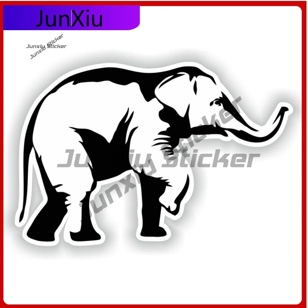 

Cartoon Elephant Vinyl Decals Animals Sticker Graphic Scratch Cover Car Decoration Guitar Accessories Motorcycle Suv Outdoor Pvc