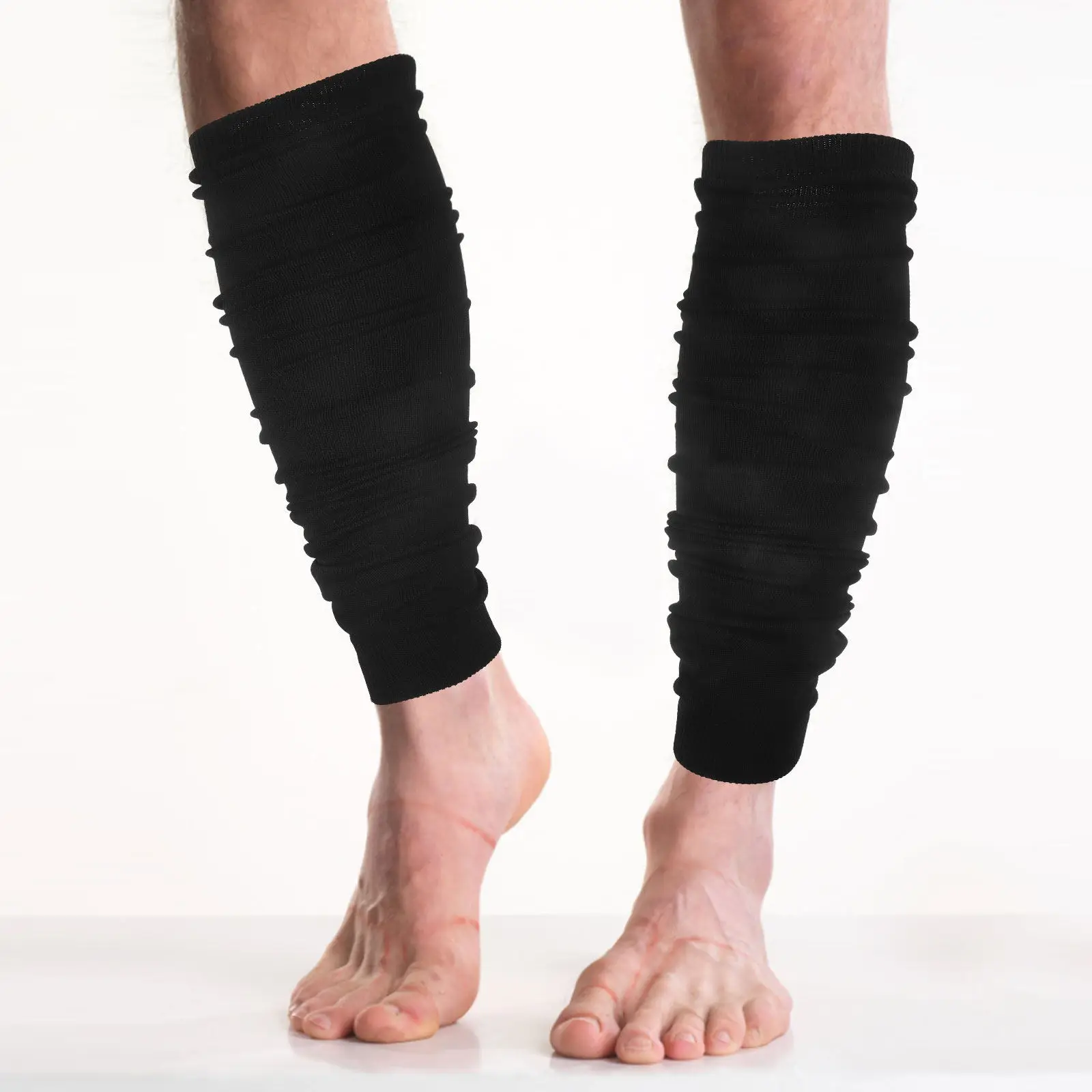 2Pcs Football Leg Sleeves Men's Calf Compression Sleeves Breathable Thermal Sweat-Wicking Skin-Friendly Leg Warmers Running