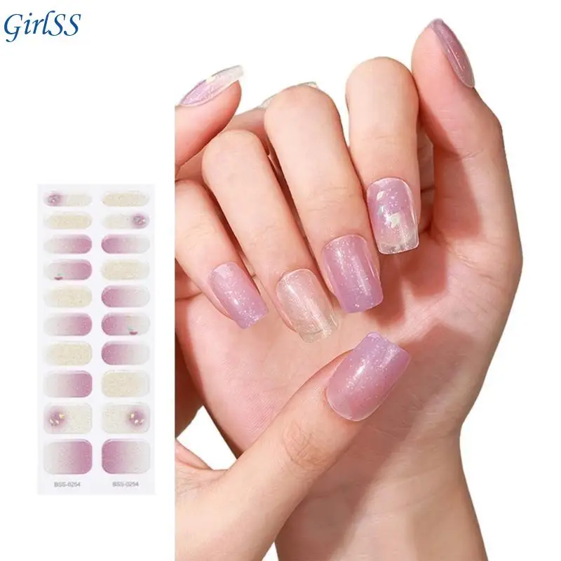 UV LED Lamp Required Cured Gel Strips with File and for Women T4MB