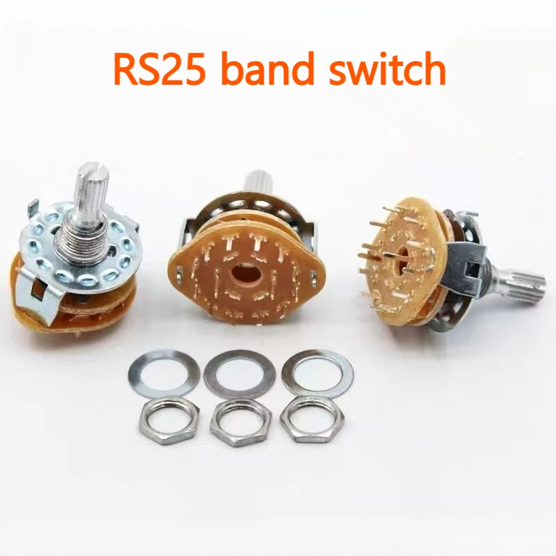 RS25 Rotary Band Wiring Harness Switch 1P11T 2P4T 2P5T 2P6T 3P3T 3P4T 4P3T with Mounting Screw & Washer