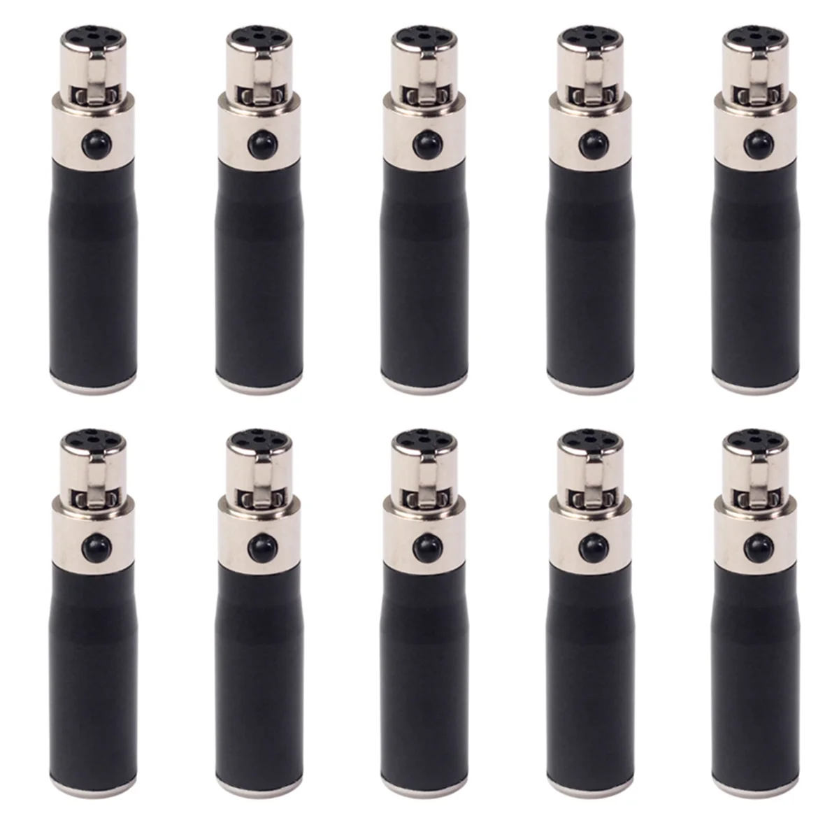 

T35C 10X XLR Mini 3 Pin Male to 4 Pin Female Audio Adapter Plug Connector Hi-Fi Signal Converter Adapter