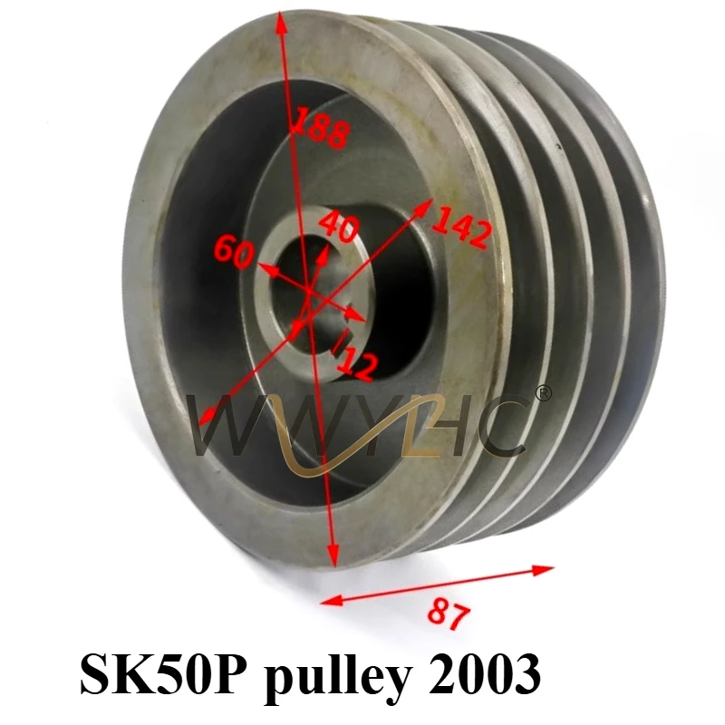 Suitable for Baoji Numerical Control Lathe SJK6140 Machine Tool SK40 Grinding Gear SK50P Spindle Box Accessories Pulley