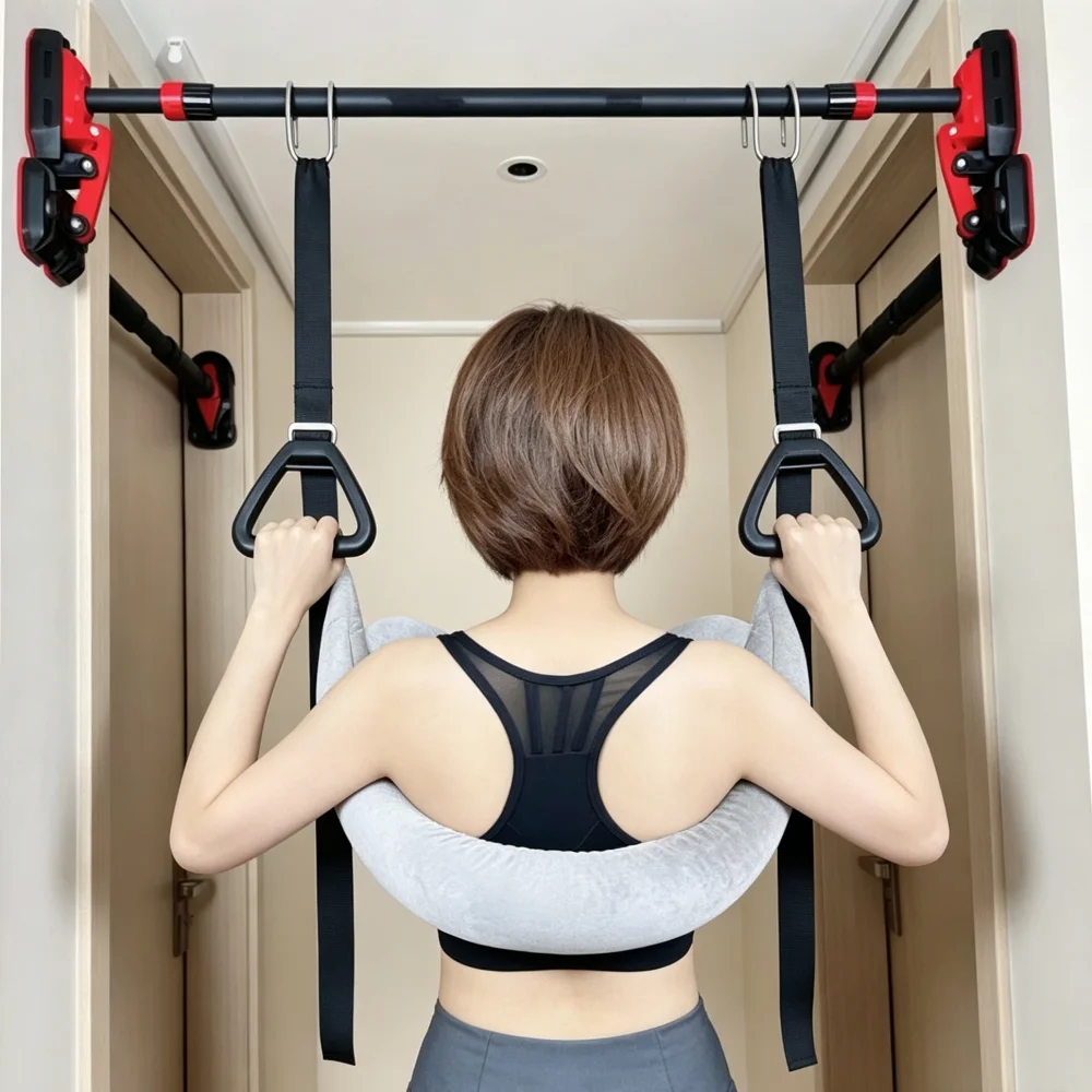 Ergonomischer Hängender Taillenstützgurt Yoga Fitness Lendenwirbel-Stretchband mit Hilfsscheibe – Detail 4