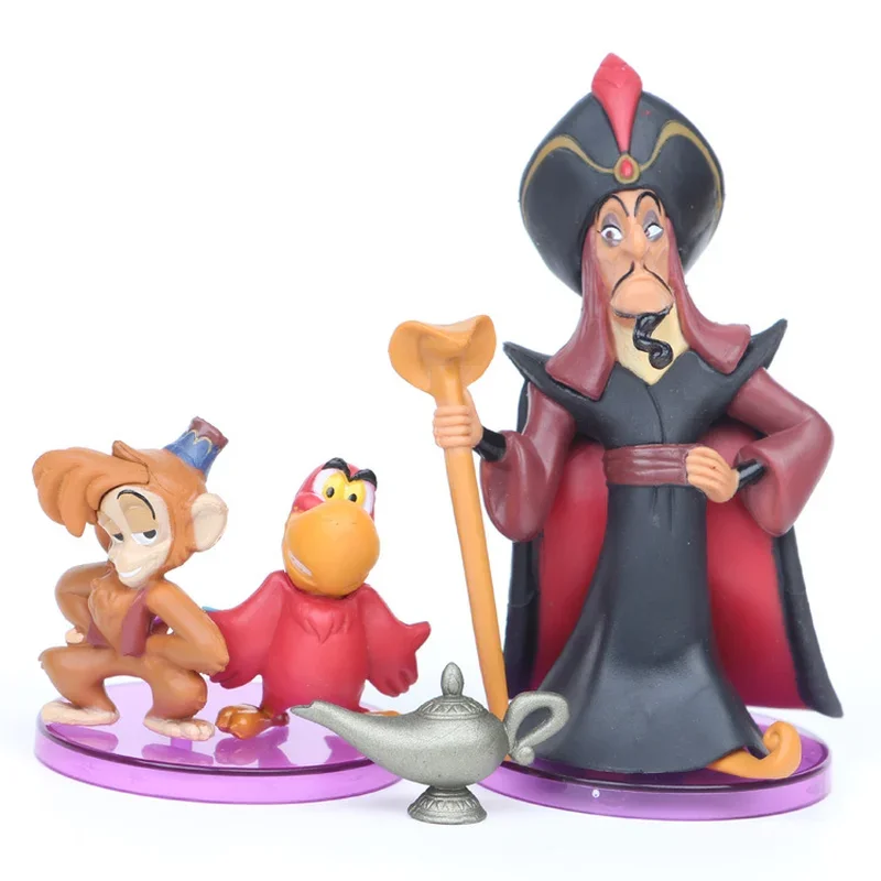 Disney Princess Figure Toy Jasmine Evil Monkey Tiger Aladdin and His Lamp PVC Action Figure Model Toy Dolls