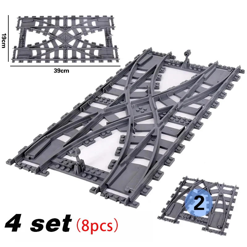 NIEUWE stadstreinen flexibele tracks zachte rechte gebogen rails schakelaar bouwsteen creatieve modellen spoorwegen speelgoed voor kinderen geschenken