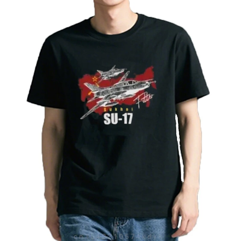SU-17 Union soviétique Fighterjet classique hommes T-Shirt court décontracté O-cou Harajuku Anime chemise