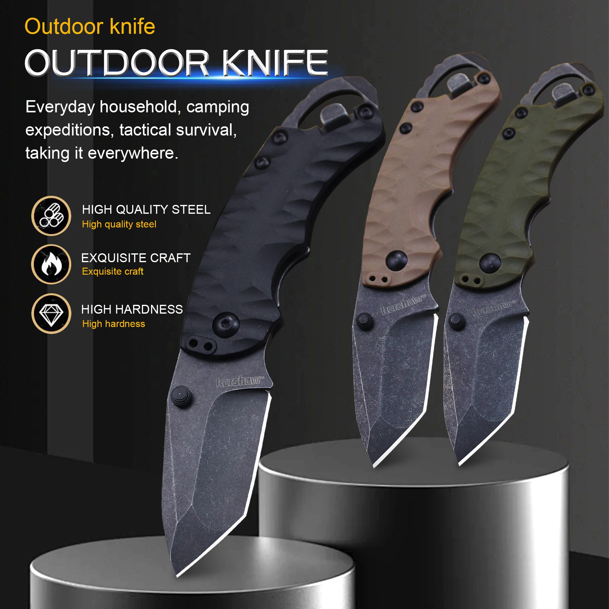 High hardness folding knife Outdoor rescue camping hunting self-defense tactical survival knife Survival folding knife