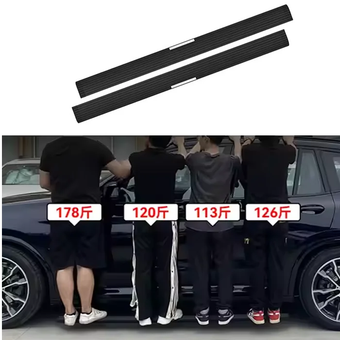 Smart Electric Side Steps, Automatic Power Running Boards for Lincoln Aviator Nautilus MKC MKX, Powder Coated Aluminum, Matte Bl