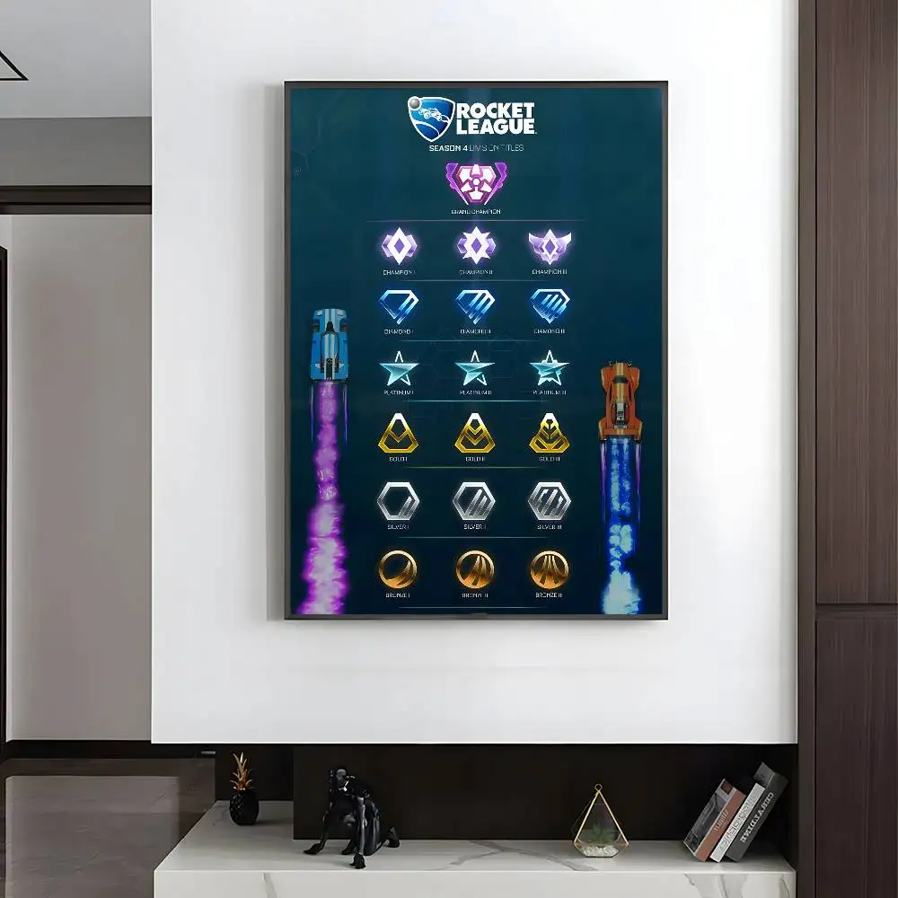 ملصق R-Rocket L-League عالي الدقة على الحائط اللاصق المقاوم للماء لغرفة المعيشة وغرفة النوم والديكور الجمالي