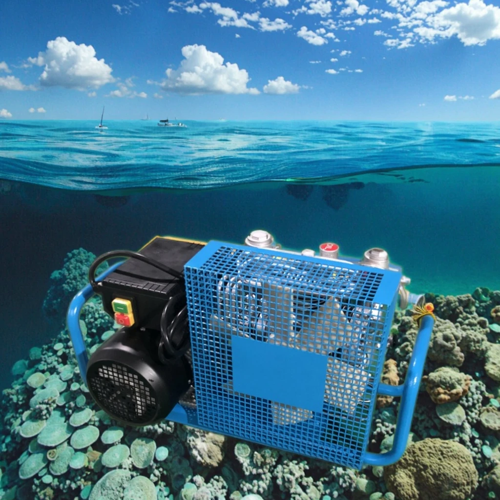 

Hot Sale 2.2kw Four Cylinder Reciprocating Auto-Stop Air Compressor 300bar/4500psi High Pressure Snorkeling Gear for Coral Reef
