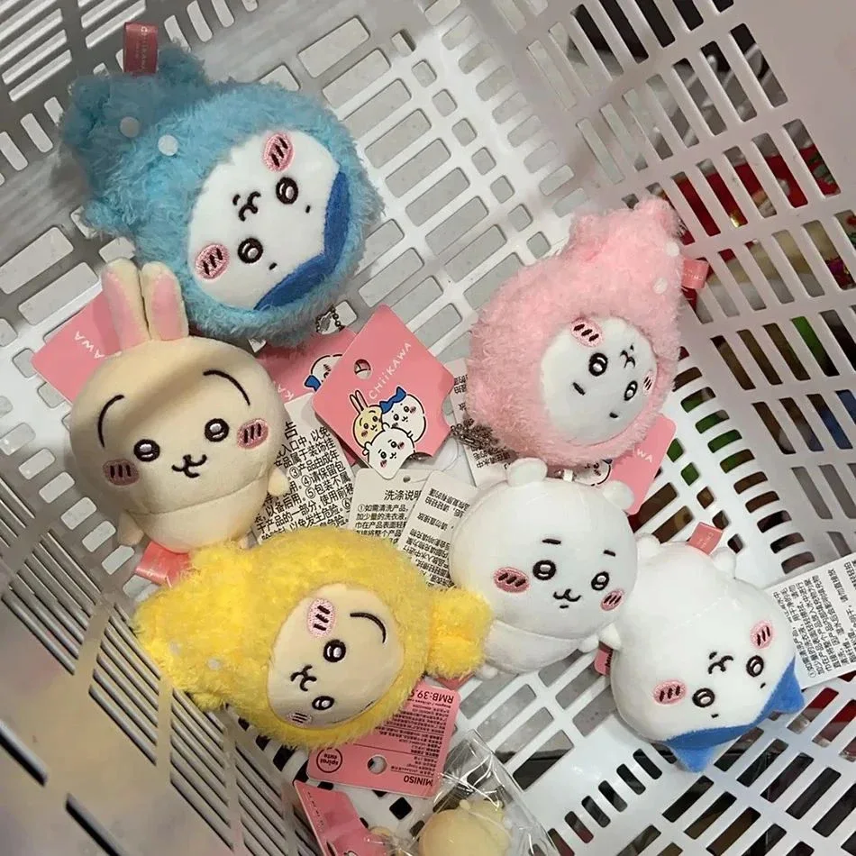 Chiikawa Anime 10cm Plüschpuppe Kawaii Usachi Schlüsselanhänger Hachiware Stofftier-Anhänger Niedlicher Rucksack-Schmuck Spielzeug Geschenk – Detail 1