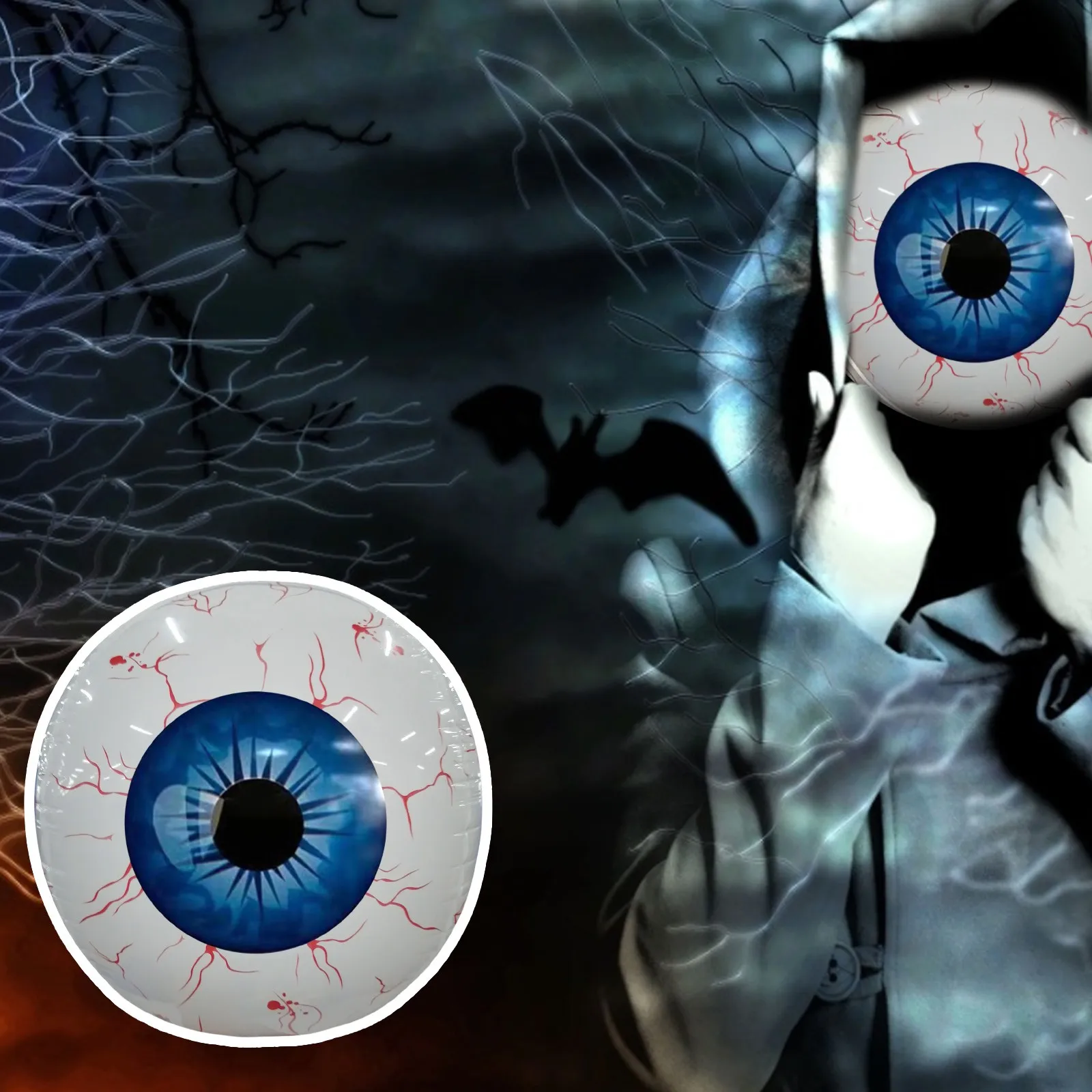  هالوين نفخ مقلة العين زينة الدم عيون مخيفة داخلي في الهواء الطلق حديقة ديكور الحفلات ساحة مخيف تجهيزات حفلة الهالوين #2