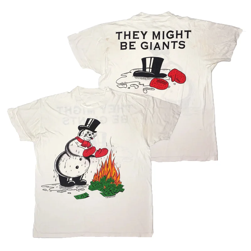 En 1994, They Might Be Giants, posiblemente una gran banda de rock alternativo, una camiseta informal de lujo para hombres y mujeres, camiseta de marca de lujo