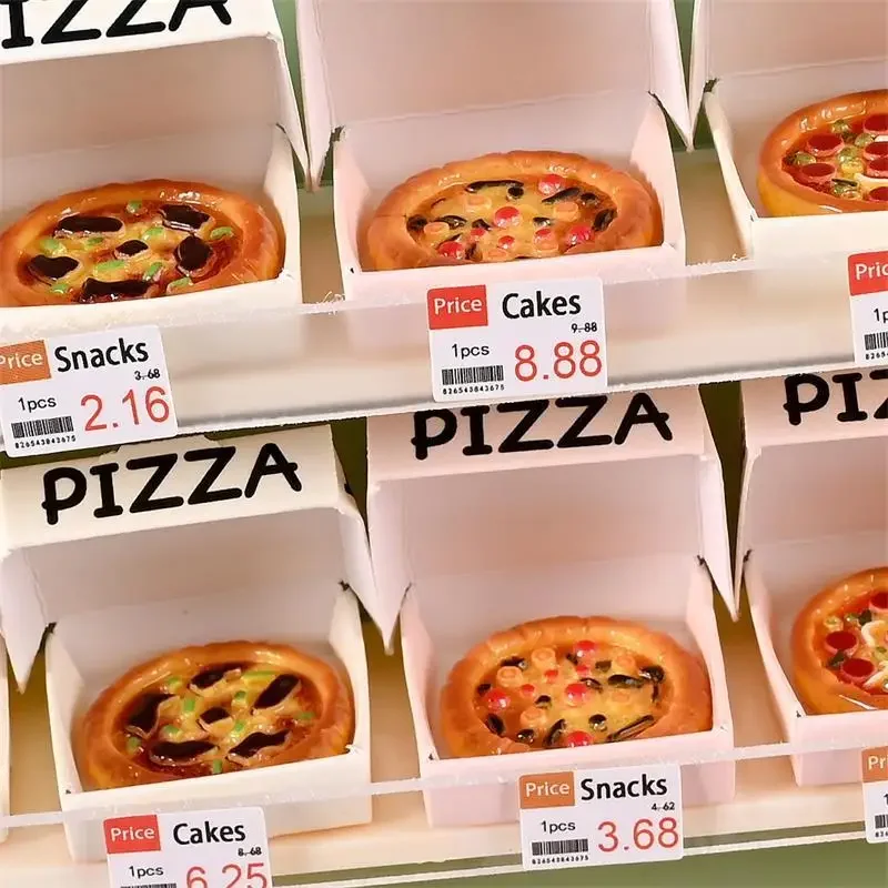 10 قطعة دمية مصغرة مقلد البيتزا نموذج اكسسوارات المطبخ الغذاء ل بيت الدمية ديكور الاطفال التظاهر اللعب اللعب هدية