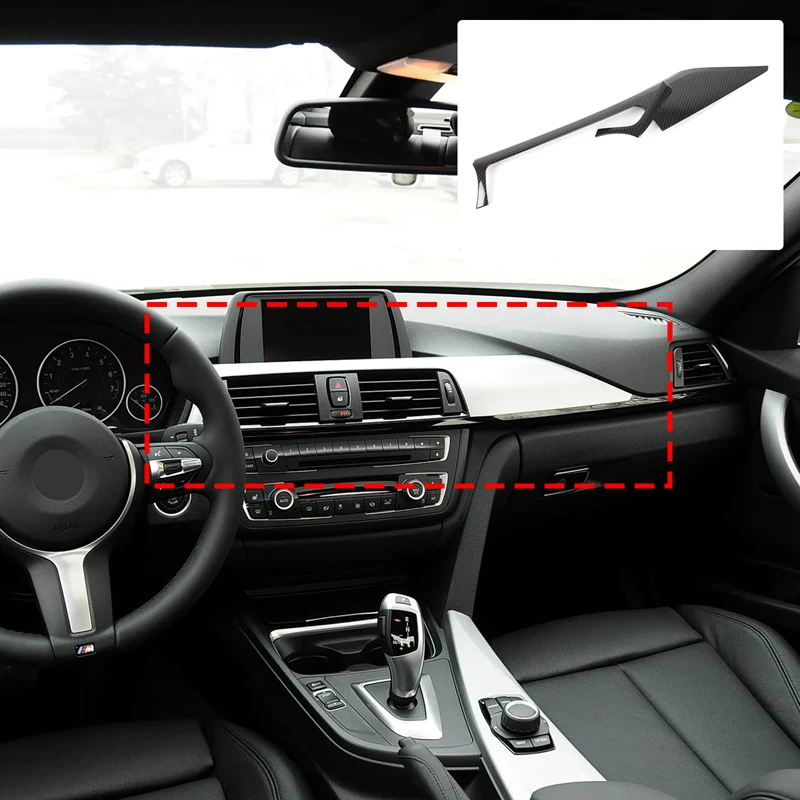 

ABS Carbon Fiber For BMW 3 Series F30 F31 F34 2013-2019 Car Dashboard Decorative Panel Stickers Car Interior Accessories LHD