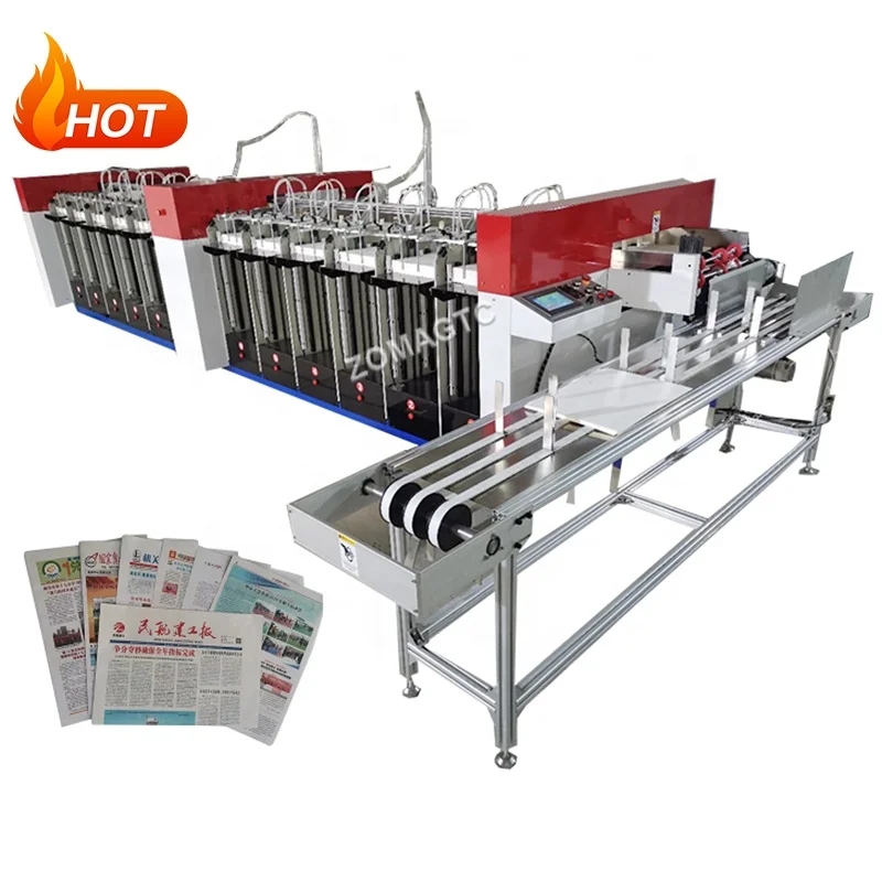 Automatic 4-24 Joints Paper Sheet Counting Sorting Collator Newspaper Calendar Horizon Paper Collating Gathering Machine