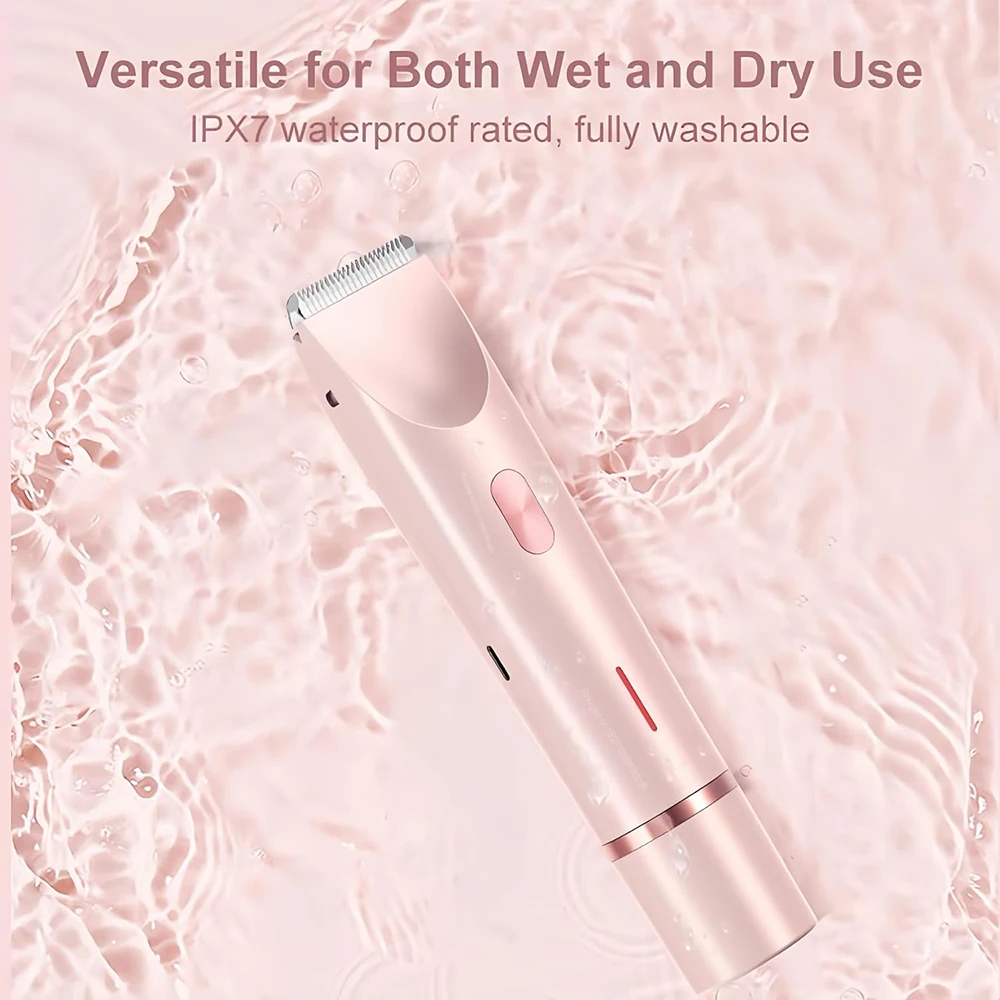 Electric Shaver for Women Portable Mini Rechargeable Epilator Female Painless Electric Razor Women\'s Dual Head Bikini Trimmer