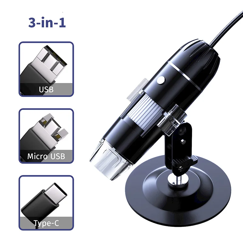 Wireless Digital Microscope 1600X Magnifier Professional Usb Wifi Electronics Camera for Smartphone Pcb Inspection Tools