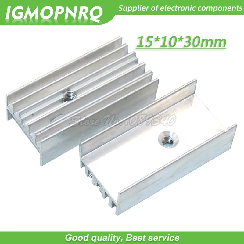 10pcs white Aluminum Heatsink Radiator 15*10*16/20/22/25/30/40/50mm Transistor TO-220 For TO220 Transistors IGMOPNRQ