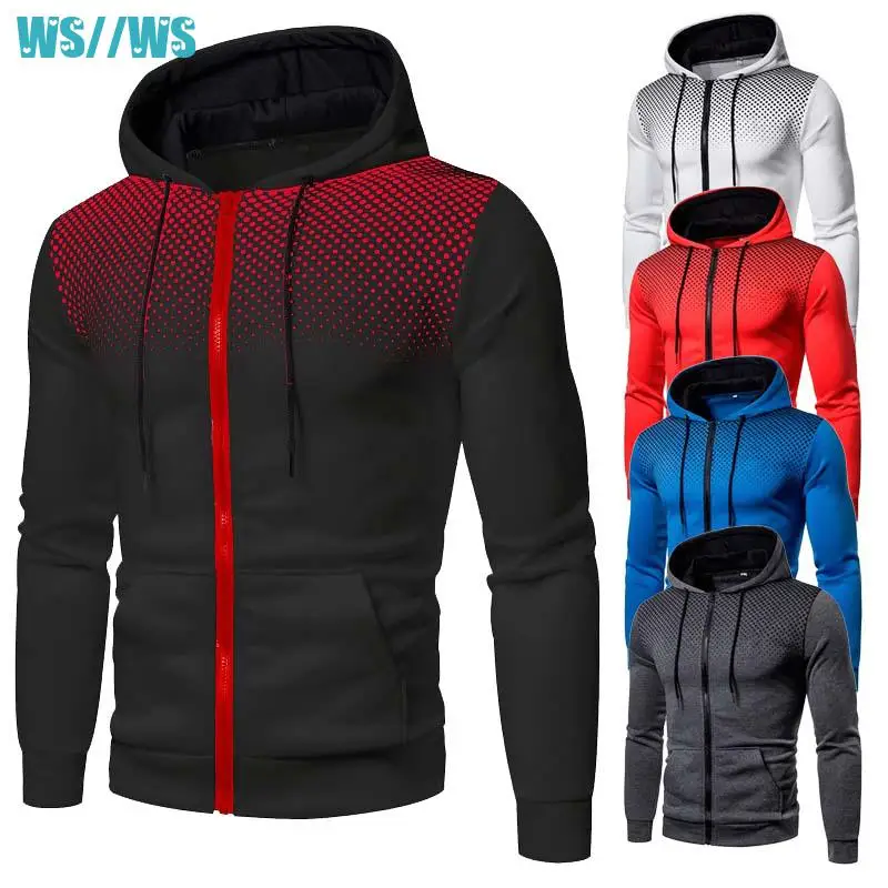 

Mens Hoodie Zip Up Hoodie Sweatshirt Graphic Zipper Pocket Polka Pot Print Sports Outdoor Casual Daily Hoodies Slim Sweatshirts