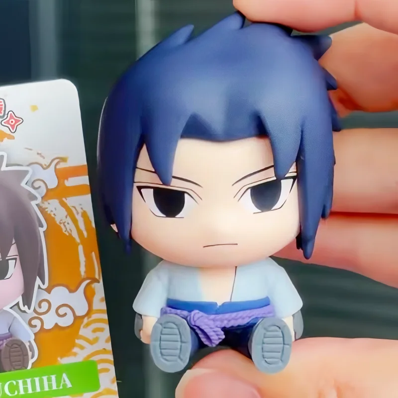 

Genuine Nar.Uto Shippuden Cute Sitting Mini Figures Blind Box Sasuke Collectible Figurines Desk Decor Anime Merchandise Gift Toy