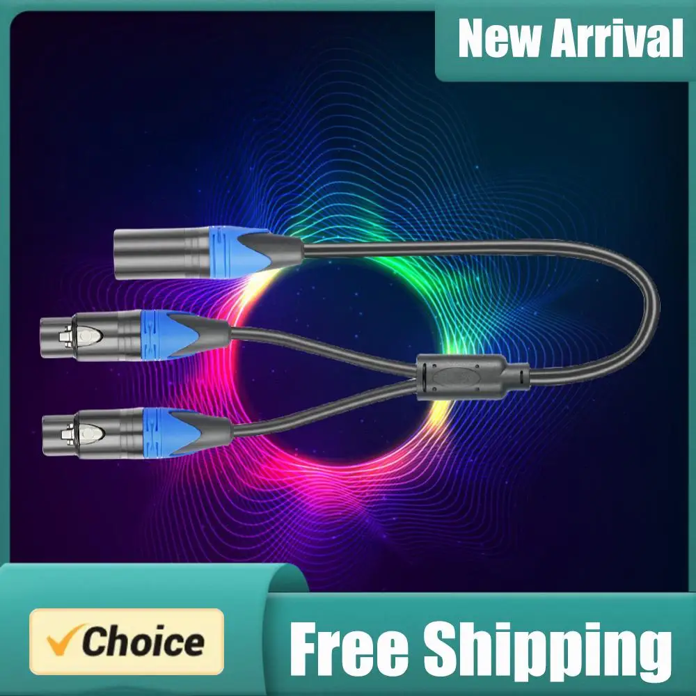50cm XLR Splitter Cable XLR Female To Dual XLR Male Y Splitter Mic Cable Microphone Splitter Cord for Amplifier Microphone Mixer
