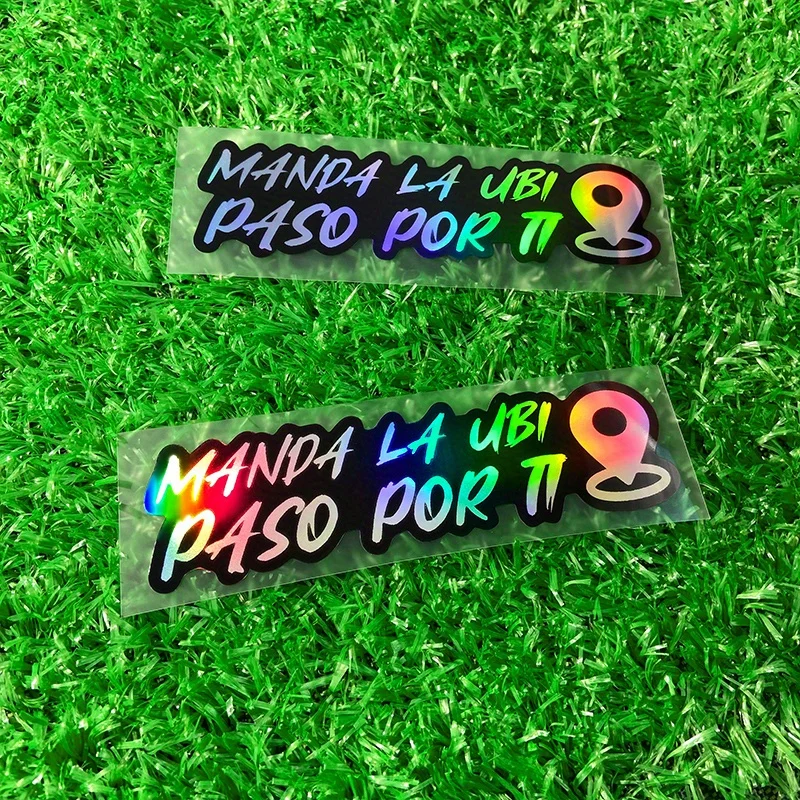 1PC/2PCS Funny Meme Laser Motorcycle Stickers Waterproof for Motorbike Fuel Tank Electric Scooter Decals Modified Decoration