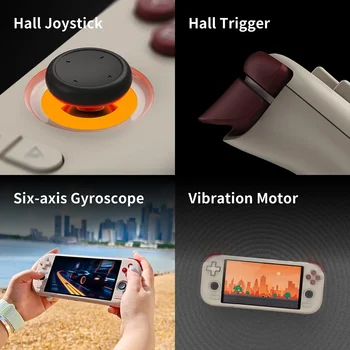 MANGMI AIR X Portable Retro Gaming Player, 5.5-inch FHD IPS Touch Display Android 14 with Active Cooling RGB Hall Joysticks 5000mAh Pocket Emulator Console Gamer Gift 6