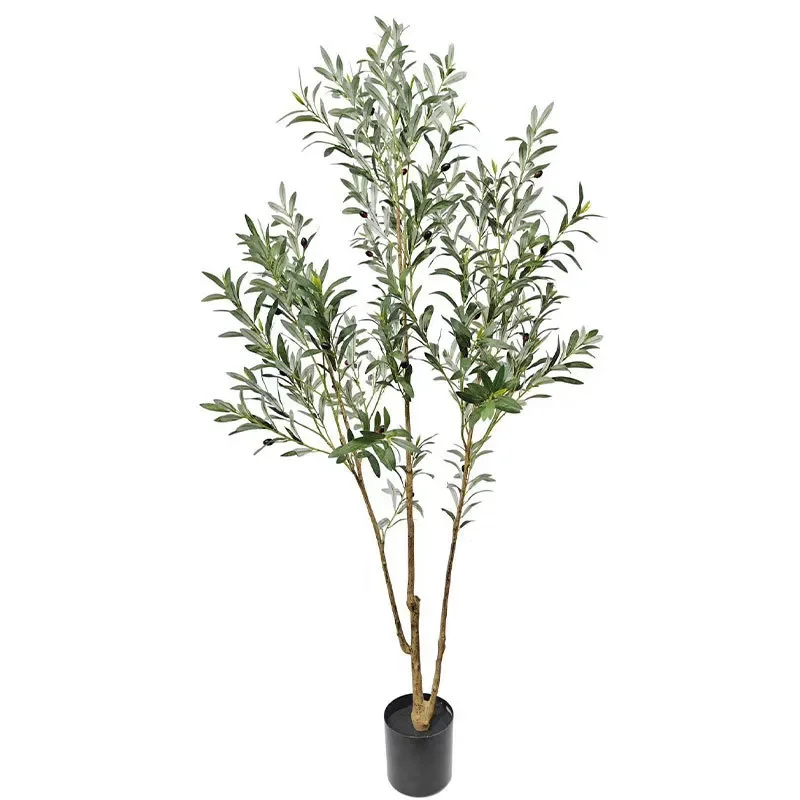 Large Artificial Olive Tree Floor Potted Plant Simulation Greenery Indoor Living Room Home Decor Internet Celebrity Store