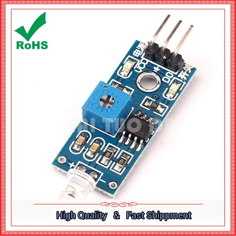 New Photodiode Module Photosensitive Module Light Detection Brightness Detection Intelligent Car Board