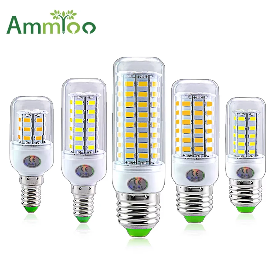 E27 Lampa LED E14 LED SMD 5730 220V Żarówki kukurydziane 24 36 56 72LEDs Lamparas Żyrandol LED do dekoracji wnętrz Ampułka Led Light