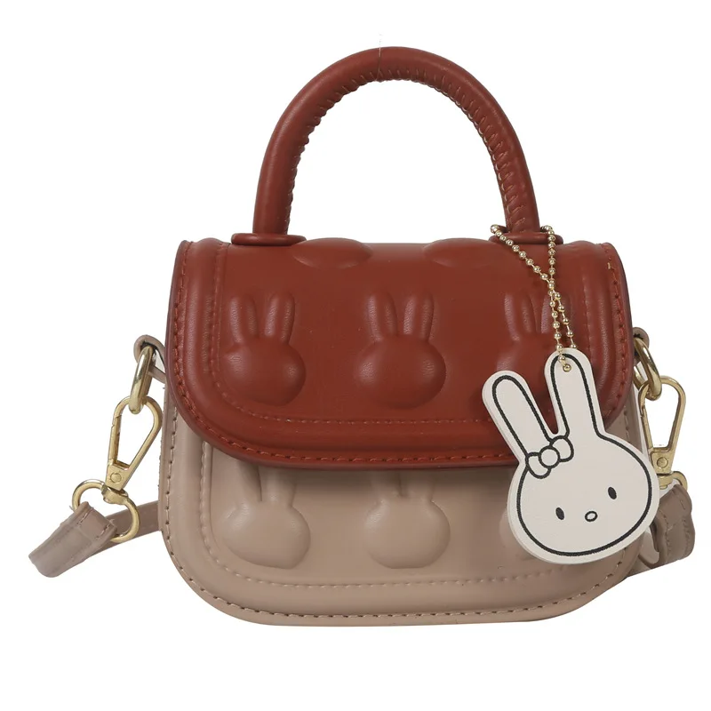 Korean Style Girl Messenger Bag Cute Bunny Crossbody Bags for Girls PU Hand Bags Toddler Purses and Princess Handbags Gift