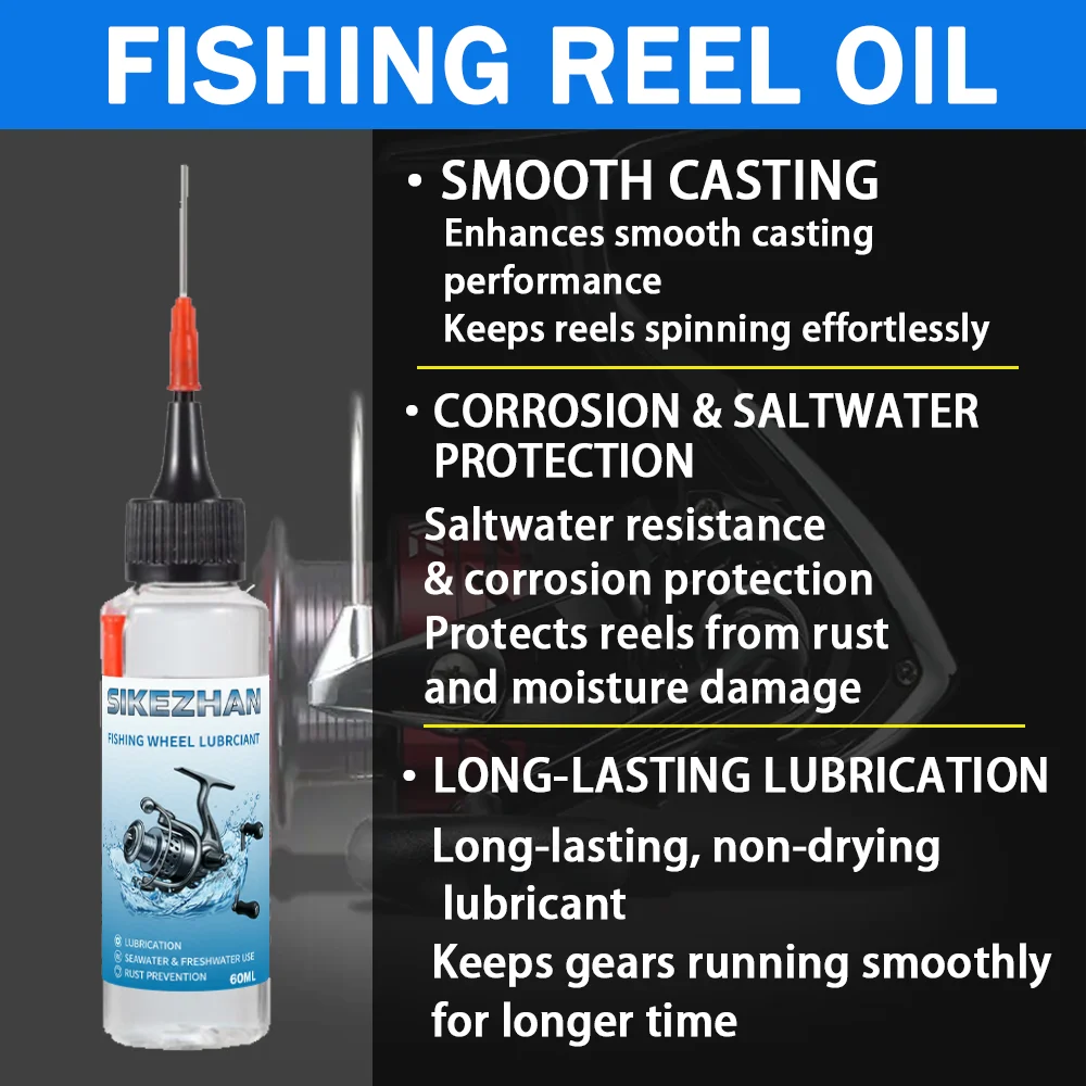 زيت بكرة الصيد الاحترافي - زيوت التشحيم المضادة للصدأ للصيانة والأداء السلس في المياه المالحة والمياه العذبة