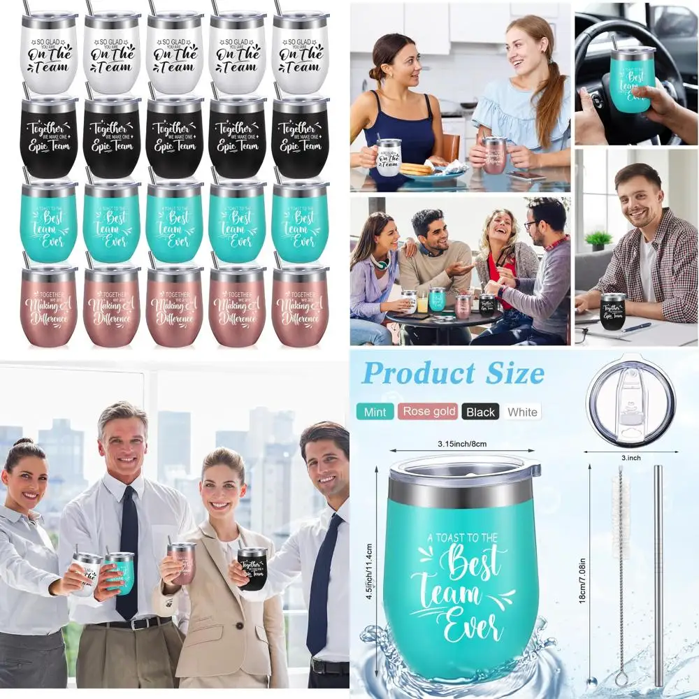 

Стакан для вина Collaboration — изолированный командный подарок на 12 унций для коллеков, подарок на признатель для мужчин и женщин