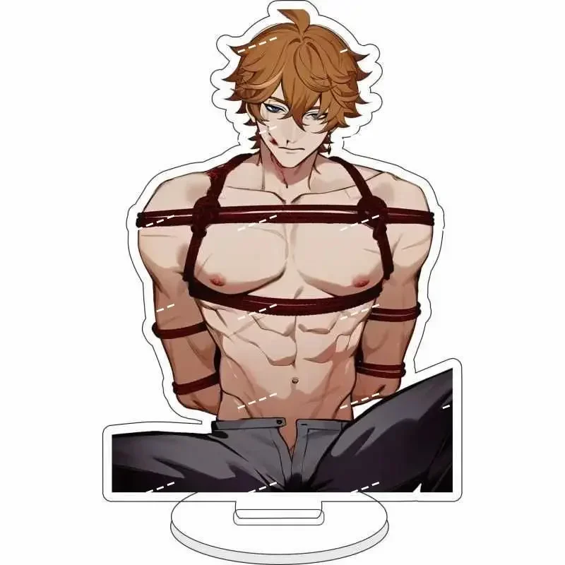 Yuanshen Binding Acrylic Stand Tartaglia Diluc Xiao Earphone Wire Winder Muscle Series Figure Game Goods Collection Desk Display