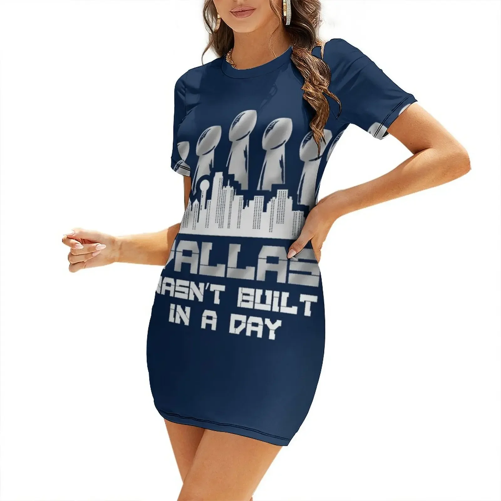 

Dallas Wasn't Built In A Day Short-Sleeved Dress dress summer Women's dresses clothes for women party dresses woman Dress
