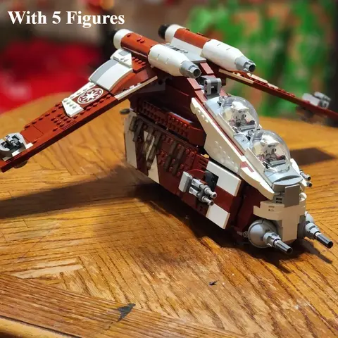 1083 adet Coruscant Guard Gunship uzay gemisi yapı taşları 5 figürlü Starfighter tuğla oyuncaklar yetişkin hediye birleştirin