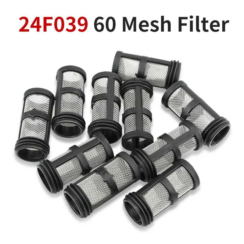 

10 шт. 24F039 ручной безвоздушный распылительный пистолет с наконечником фильтра для распылительной машины