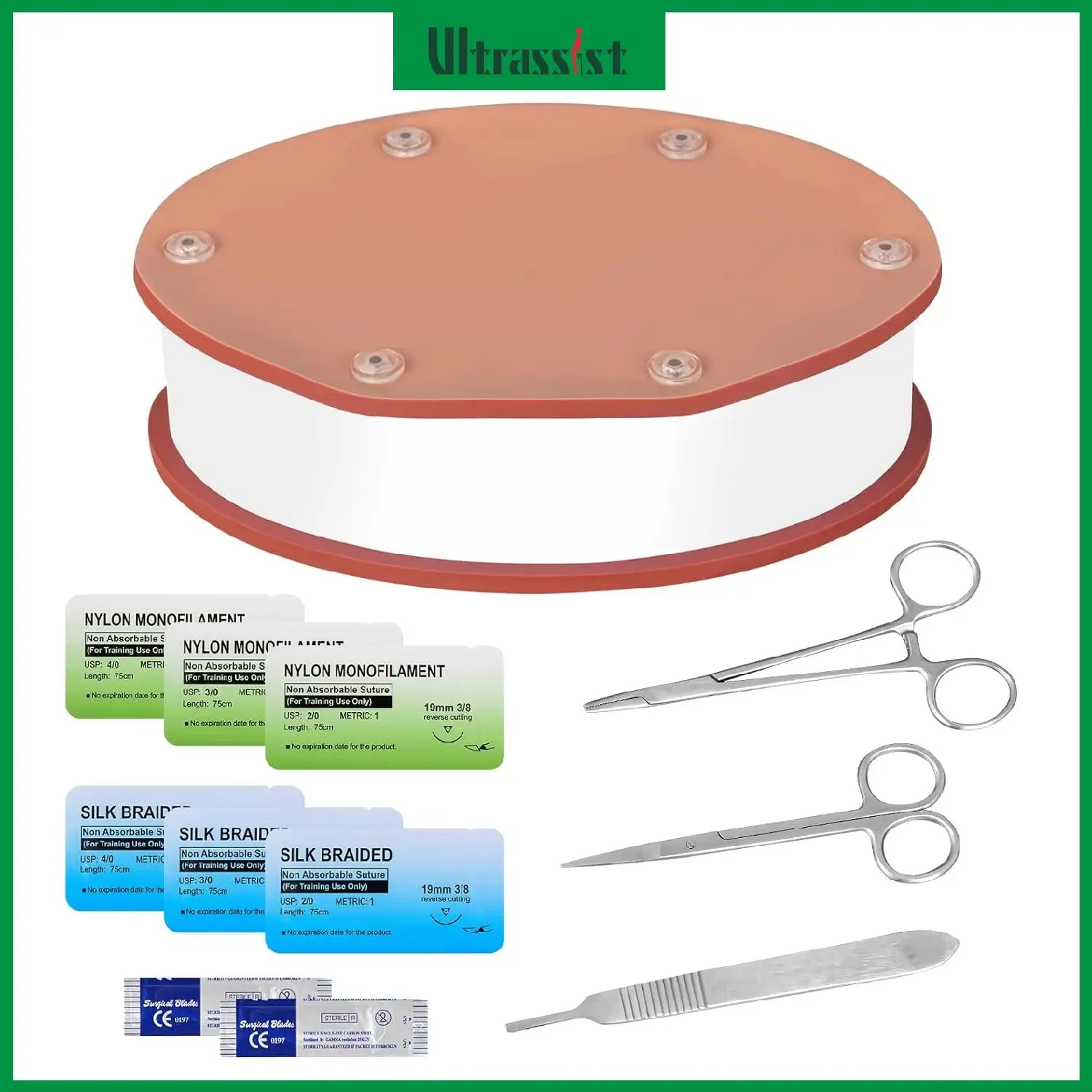 Ultrassist Suture Pad Simulate Hollow Organs Model Tools Replaceable Silicone Pads for Medical Students Nurse Suturing Practice