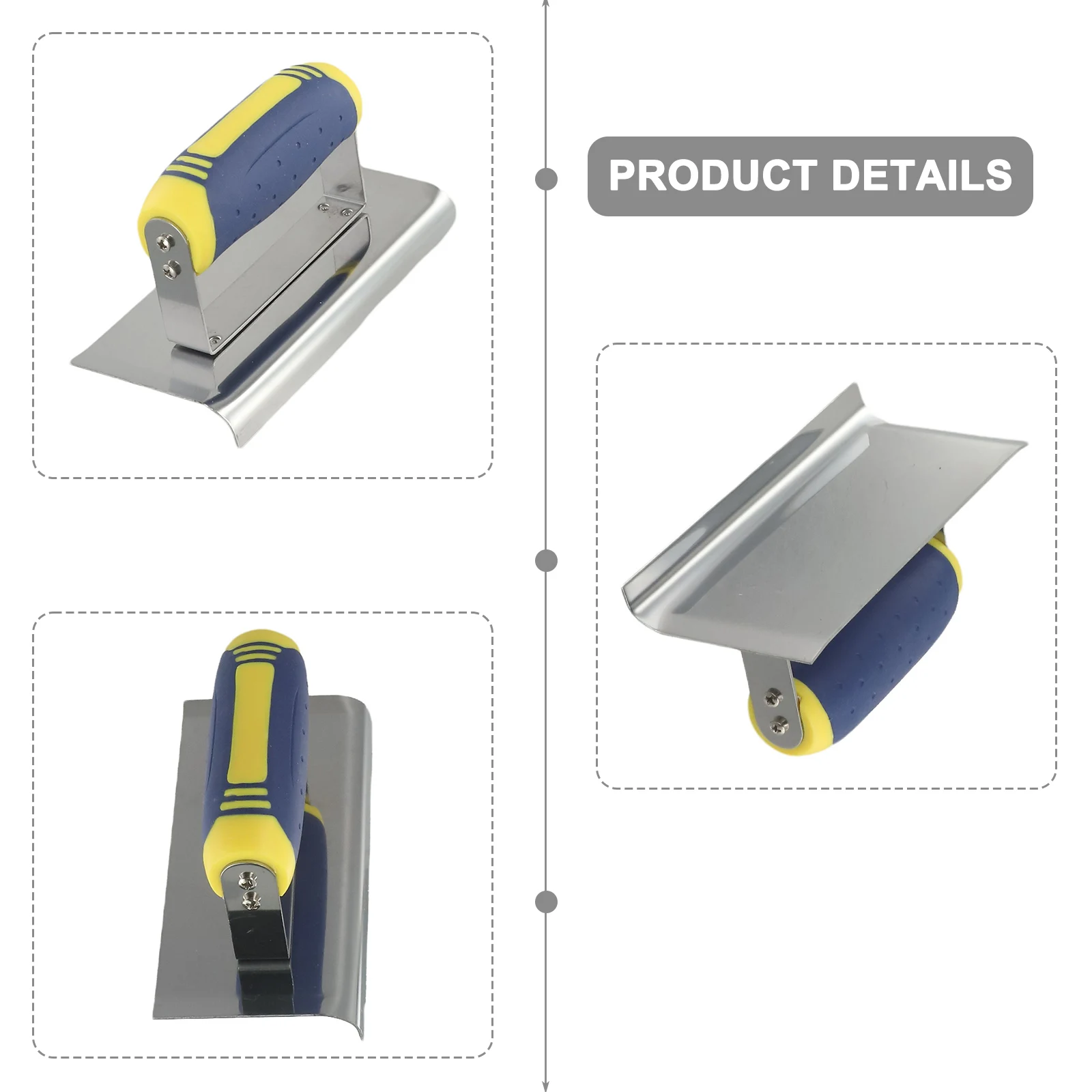 Keywords Features Must Have Tool Stainless Steel Stainless Steel Concrete Hand Edger Groover Tools Blue+Yellow+Silver