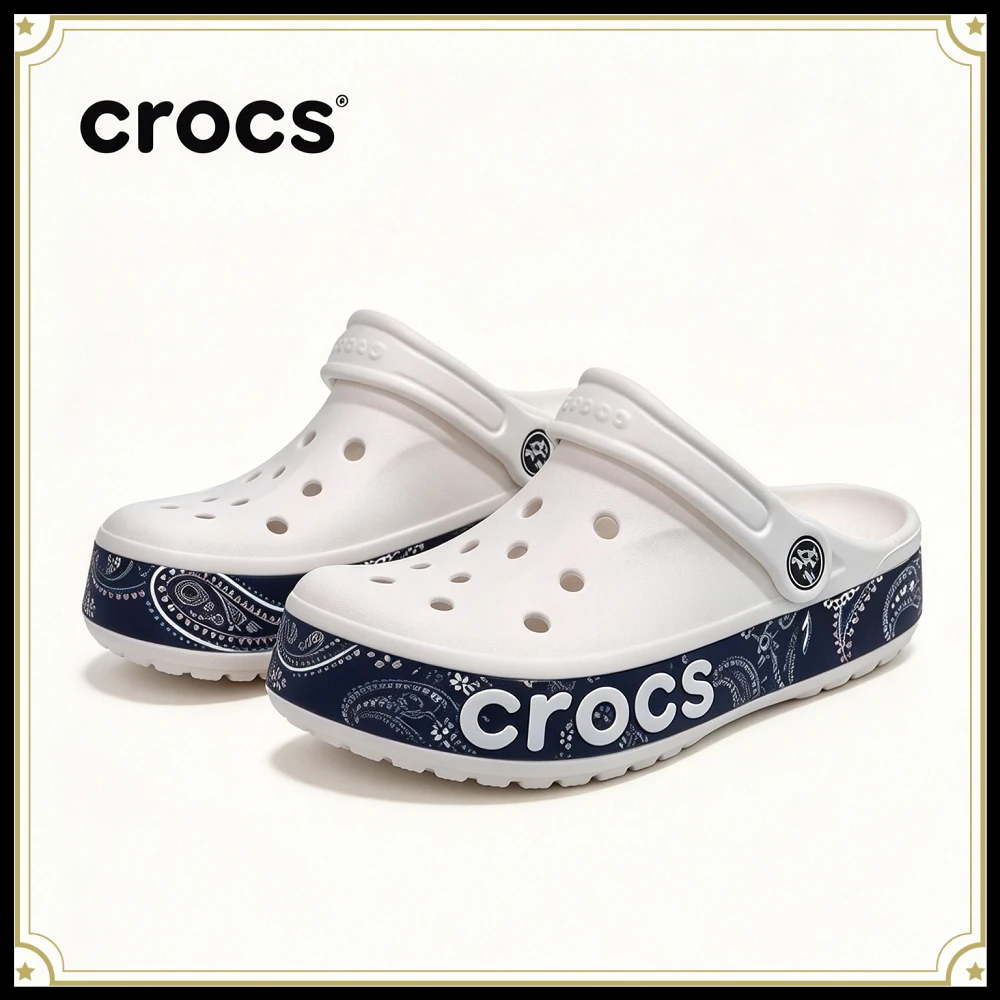 Crocs Outdoor Painted Beiya Men's Shoes Women's Shoes Waterproof Beach Shoes Refreshing Thickened Non-slip Hole Shoes Sandals