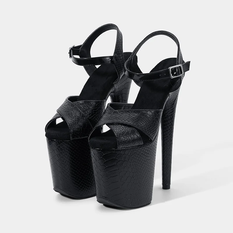 

Women New 20CM/8inches PVC Upper Sexy Exotic High Heel Platform Party Sandals Pole Dance Shoes Model Shows Sandals 211
