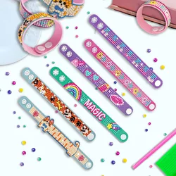 2Pcs EVA Diamond Painting Bracelets 5D Wrist Strap Child Bracelet Point Drilling Handmade Material Package