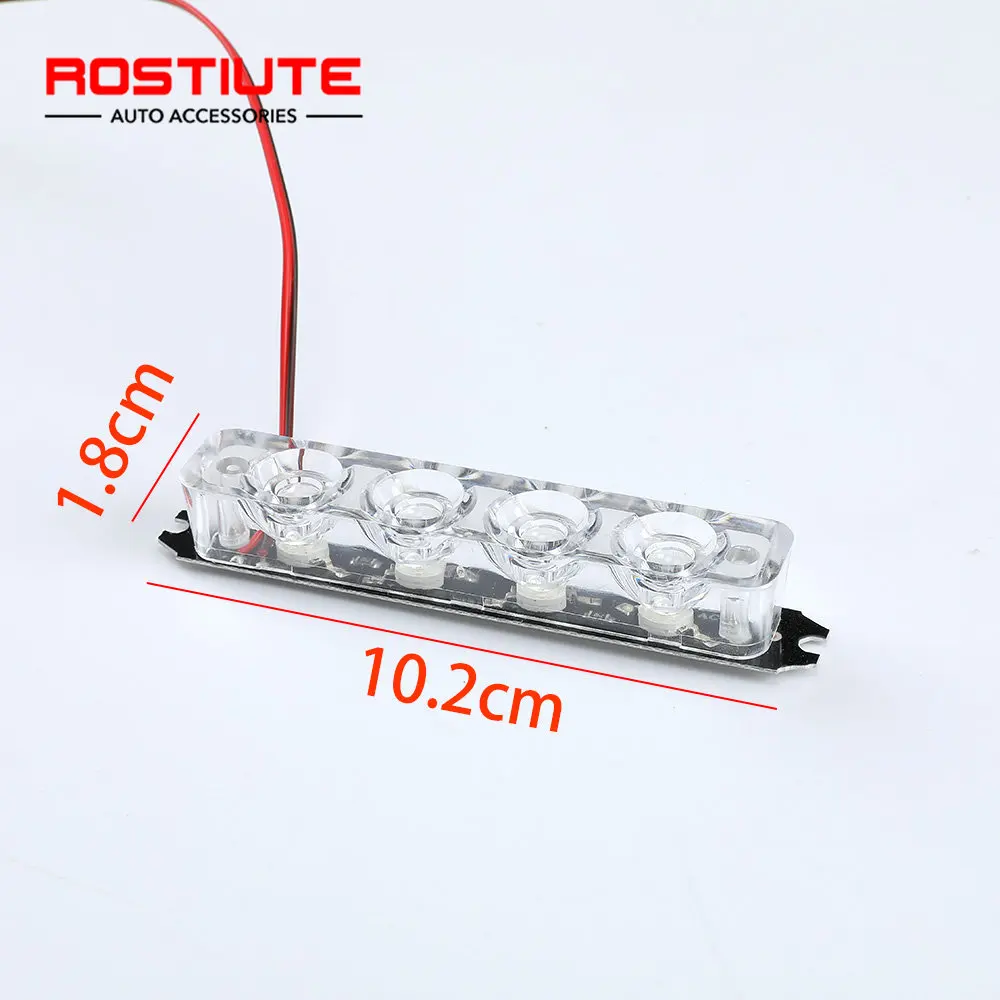 2 szt. Policyjne światła stroboskopowe czerwony niebieski migacz stroboskopy samochodowe światło stroboskopowe LED samochodowa awaryjna lampa