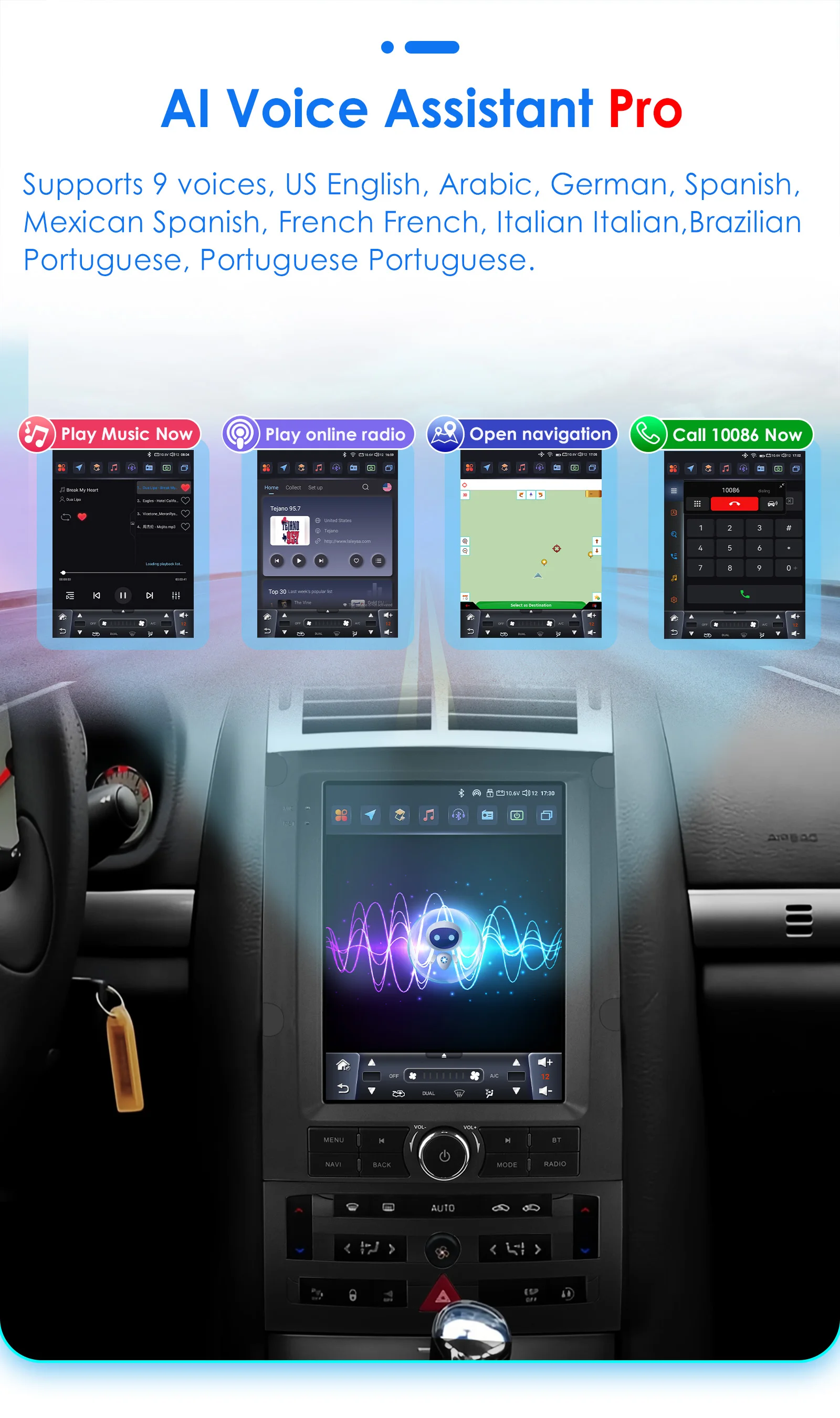Hizpo Autoradio im Tesla-Stil für Peugeot 407 CC SW 407CC 2004 - 2011 Stereo Multimedia GPS Autoradio Intelligentes Carplay 9,7 Zoll – Detail 20