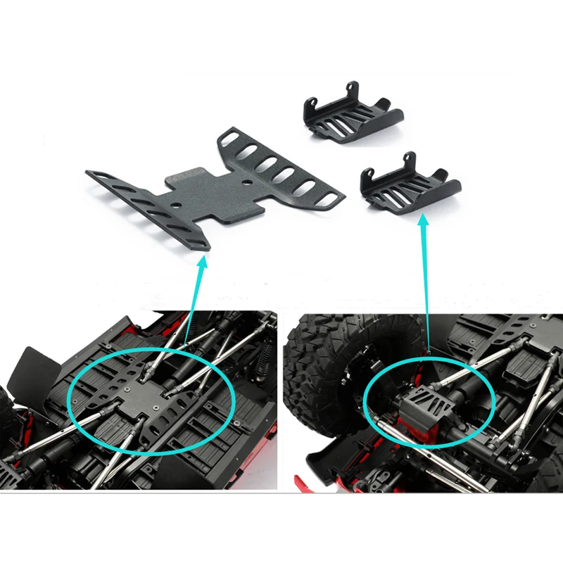 DJ 1/10 Lampshades Bumpers Scratch Panels Chassis Armor for SCX10 III Modified Car KIT Upgrade Accessories