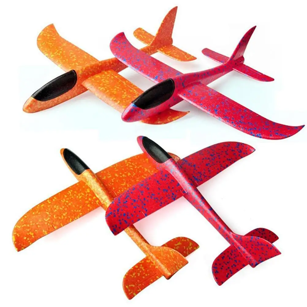 

2Pcs Hand Toss Plane Airplane Model Toys Safe Children Toy Small Gift Glider Fun Plaything Remote Control