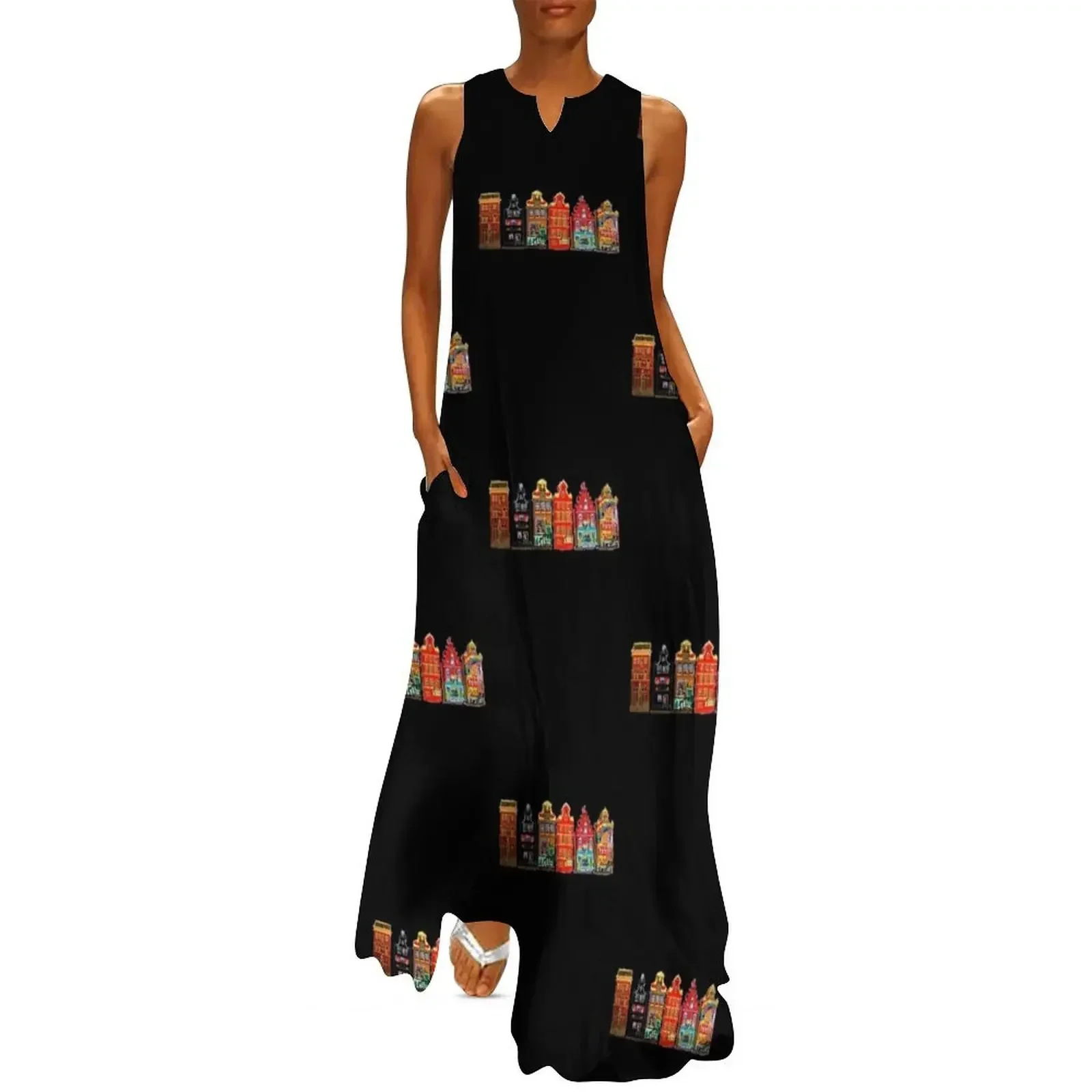 

Amsterdam city highlights Long Dress elegant women's sets Women's long dresses