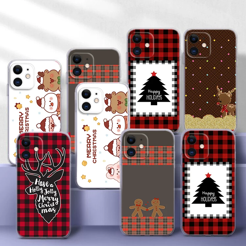 cartoon Merry Christmas Soft Case for Moto G4 Plus G41 G5 Plus G50 G51 G5S G6 Play G60 G7 Power G71 G5 G9