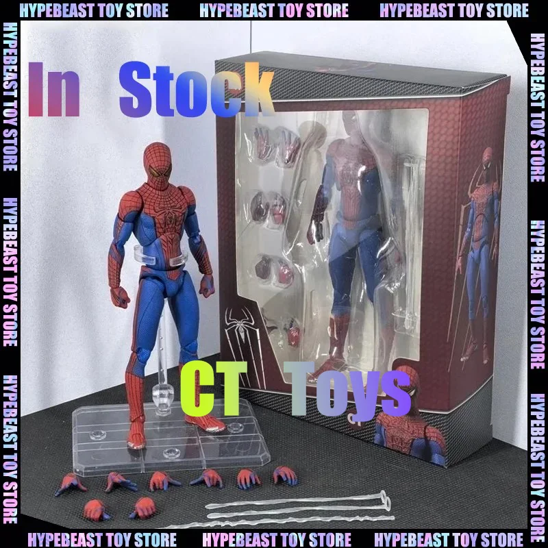 

В наличии CT Toys Ben Reilly Фигурка Человека-паука Mafex 143, аниме-фигурка Человека-паука Mafex 001, фигурка статуи из ПВХ, модель игрушки